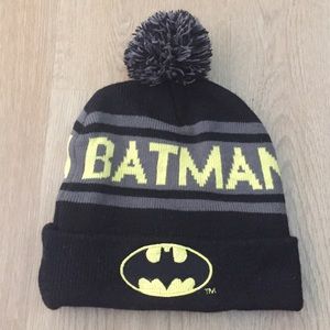 Batman Beanie Hat with Pom Pom, One Size